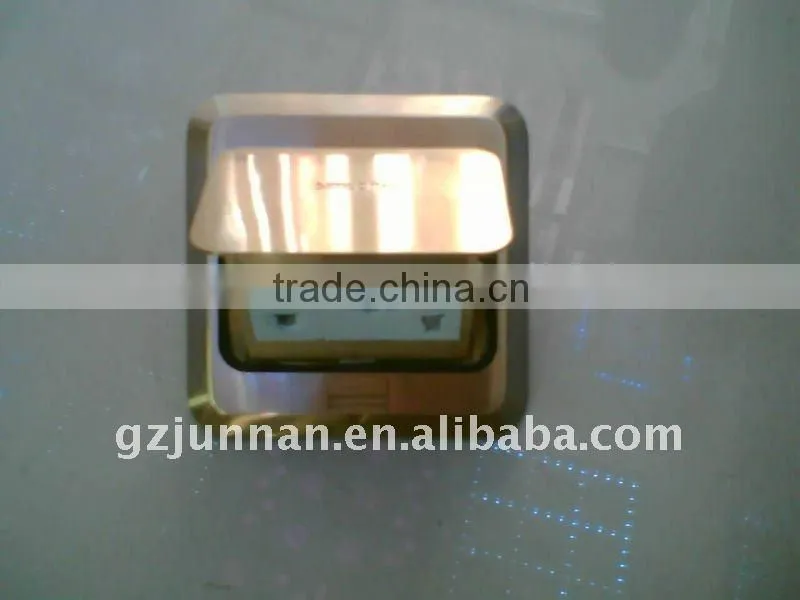 New design golden electric power floor socket