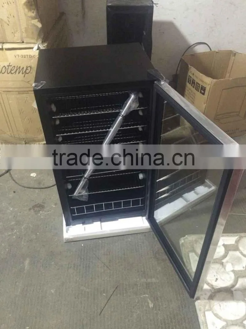 Compressor Commercial Bar Fridge Glass Display Temp Humidity Display for Bar Hotel Restaurant