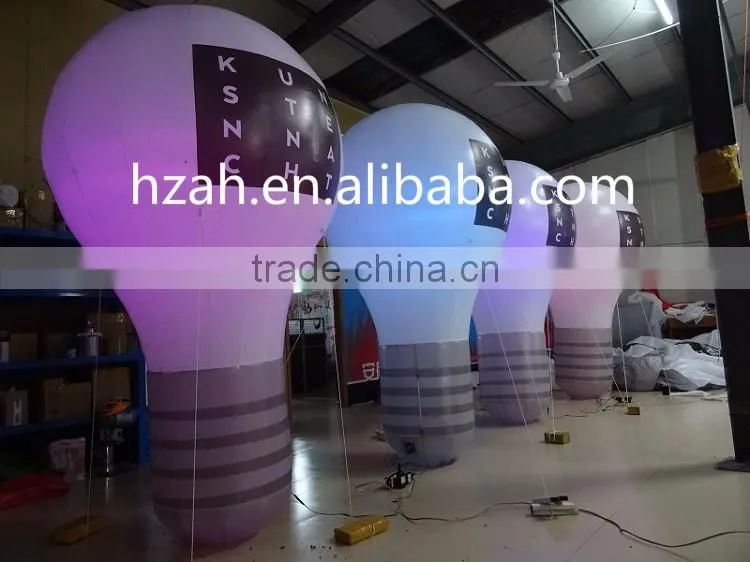 Giant Inflatable Standing Lamp Bulb for Advertising Decoration