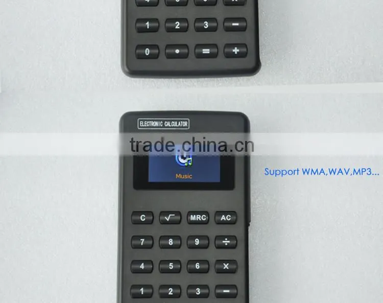 Magic Calculator with MP4 function has eBook, Photo, Music, Video, Recorder, FM Radio, Emergency Button to back to Calculator