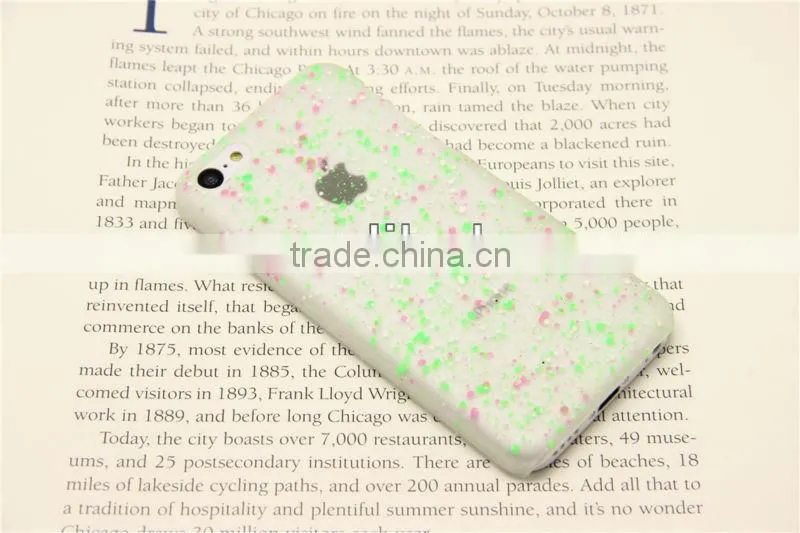 For Apple iPhone 5C New Arrival Ultra Thin Slim LED Flashing Light Up Snow Flower Case