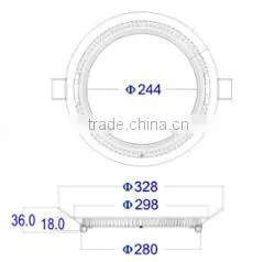 D300*H13MM Size White Frame Installed With Clips 1530LM 3 Years' Warranty 12 Inch Round LED Panel Light