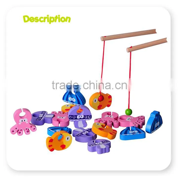 Wooden fishing game