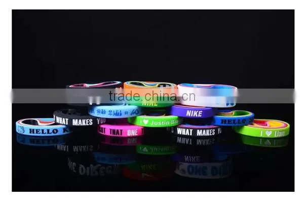 Fashion printed silicone wristband/silicone wristband/wrist band