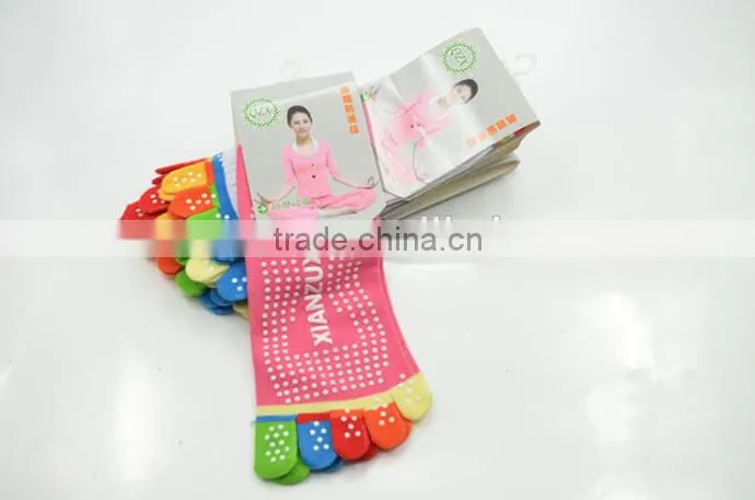Colorful Toe Socks Five Fingers Cotton Socks Women Yoga Socks 6 Colors