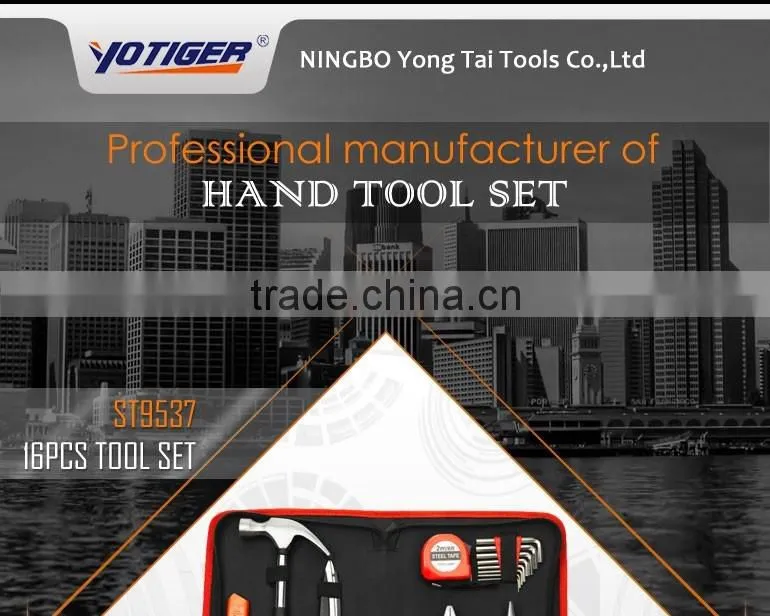 16Pcs Hand Tools Name Hardware Tools Bag Set
