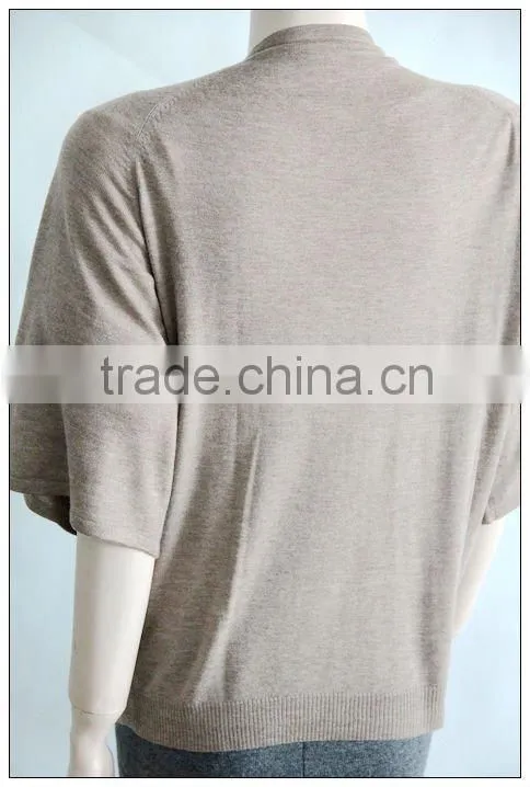 short sleeves V neck cardigans