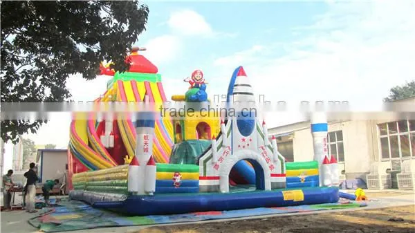 Large inflatable fun city inflatable climbing slide park for sale