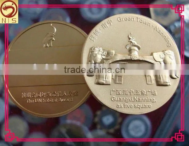 hottest brass souvenir matt gold coins