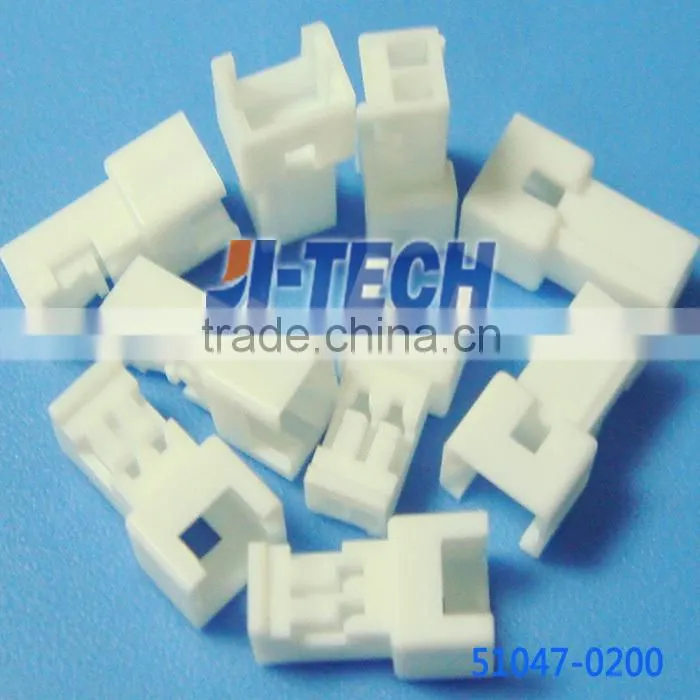 1.25mm pitch wire to wire 2 circuits male molex 51047 series 2 pin connector 51047-0200 plug housing