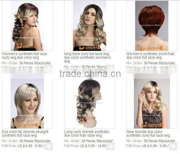 Dye color for hair, wholesale blonde omber color hair wigs factory