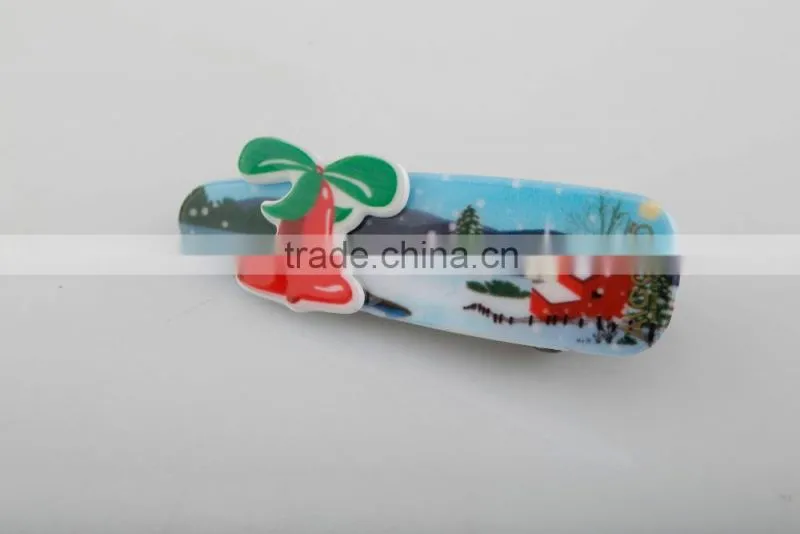 Candy color small bell hair clip lovely present car and red house hair accessory kids mini hair duck clip