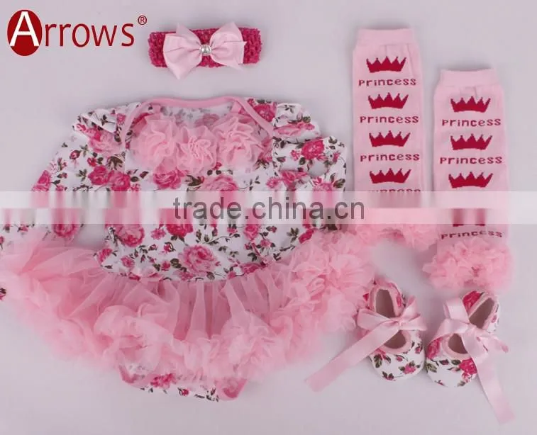 China Best Selling Products New Fashion Girls Tops Baby Long Sleeve Peplum Dress