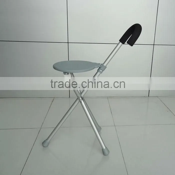 Best sale specialize designed tripod walking stick with chair for elderly
