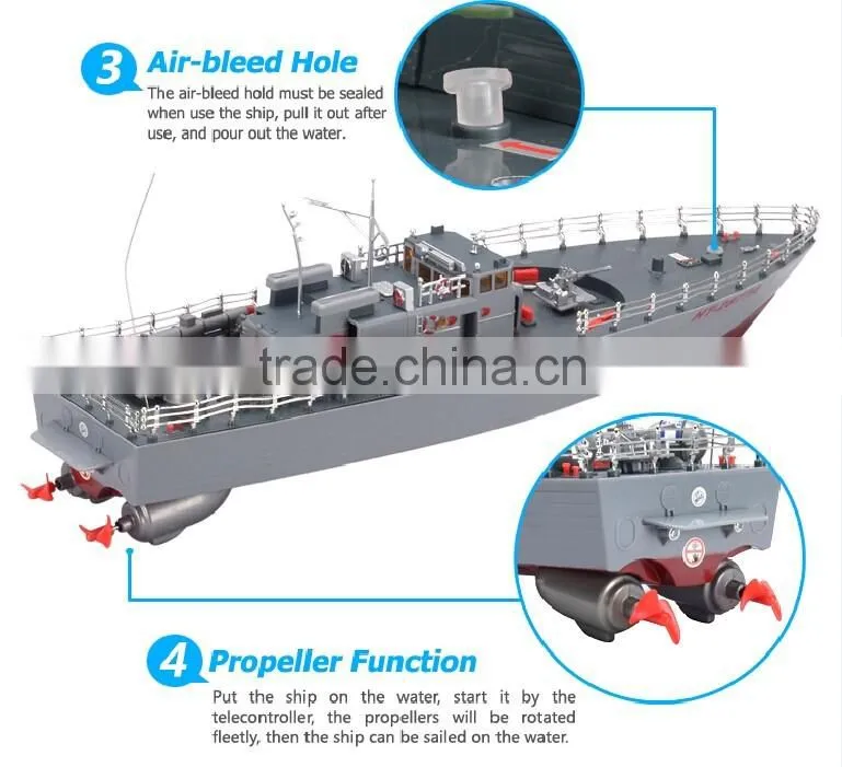 1:115 RC RTR Battleship Radio Control Missile Warship R/C Boat