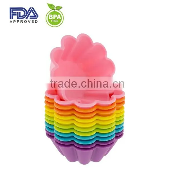Baking Silicone Cups Soft Round Cupcake Liners