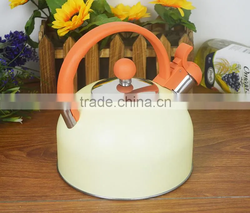 colorful 2.5L tea kettle stainless steel whistling kettle for induction cooker