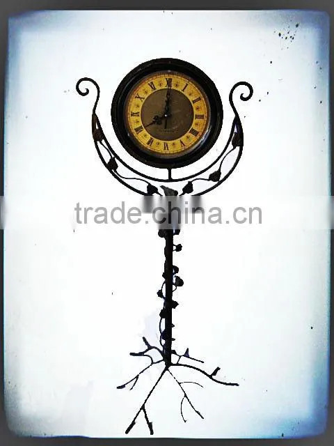 home decor handicraft antique vintage metal floor standing clock antique grandfather clock
