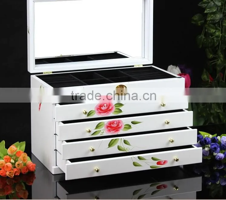 newest natural wooden jewelry box unique lacquer jewellery gift packaging box