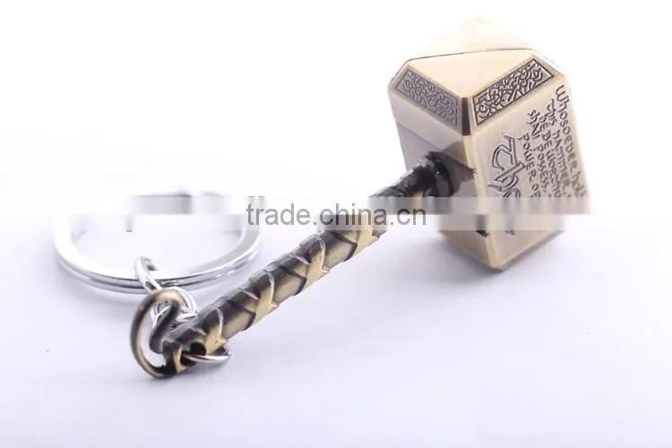 Newest Marvel Thor keychain Thor hammer keychain alloy hammer of Thor keychain