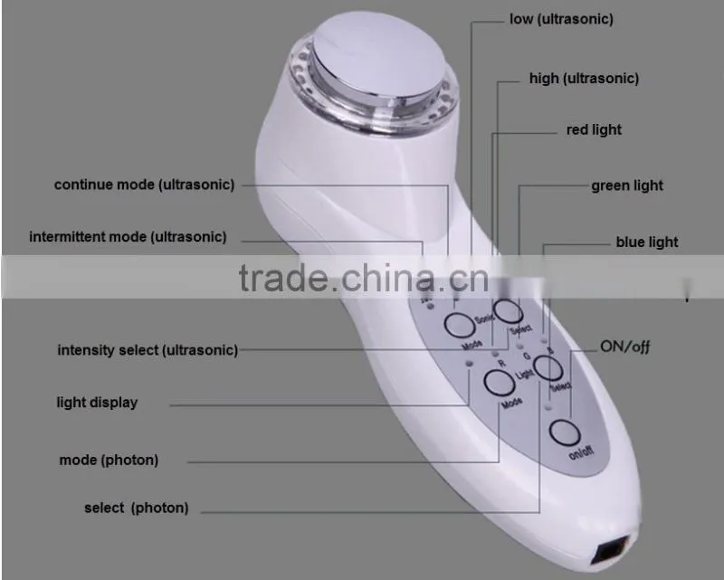 2016 color photon ultrasonic beautiful skin instrument