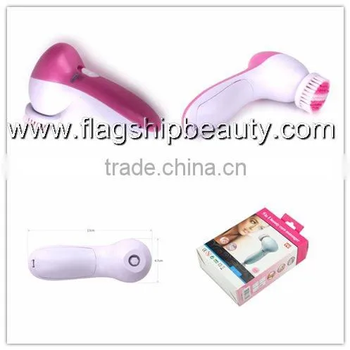 2014 beauty whitening facial cleanser machine face massager 5 In 1 facial brush