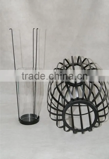 large red metal hanging lantern