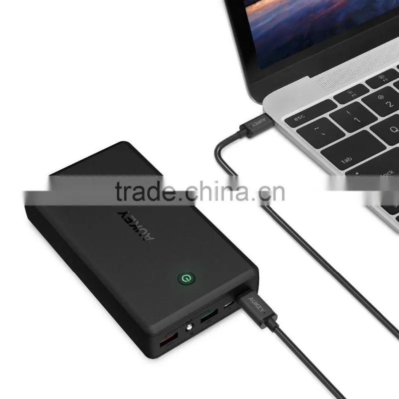 AUKEY Power Bank 30000mAh Portable Charger with Quick Charge 3.0 & USB C Port for Apple MacBook, iPhone, iPad, Samsung and More