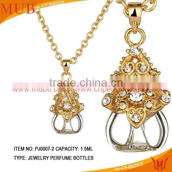 Necklace Pendant Glass Perfume bottle jewelry Necklace