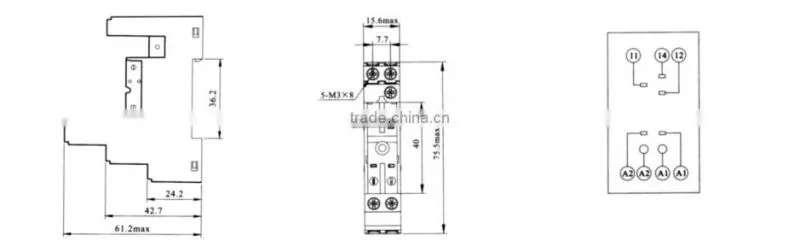 Hot Sale 5 pin Relay Socket, electrical relay, refrigerator relay prices