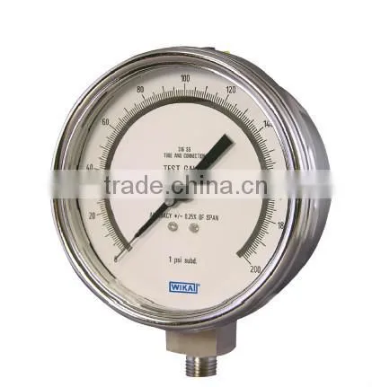 Bourdon Tube Pressure Gauge Stainless Steel Construction Type 332.54 LBM