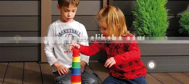 Eco-friendly bamboo plastic composite deck waterproof solid wpc flooring anti-slip wpc decking