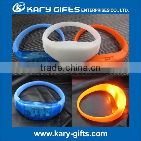 Sound activated silicon LED bracelet