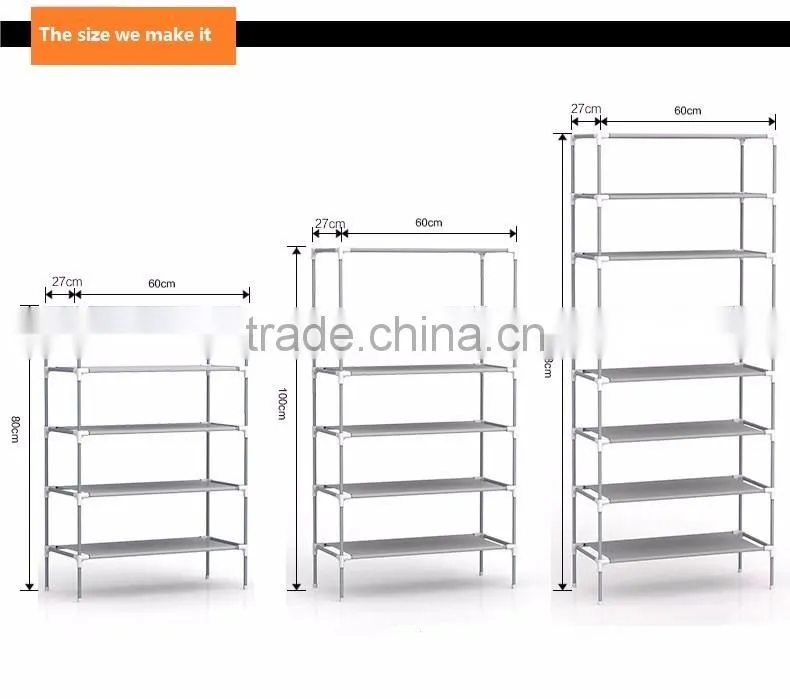 10 TIER CANVAS FABRIC SHOES RACK SHOE STORAGE CABINET RAIL ORGANISER ZIPPER STAND