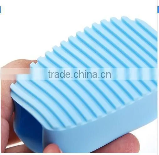 CY177 Mini Candy Colour Wash Board, Silicone Hand-Held Washing Clothes Brush Cleaning Laundry Washboard
