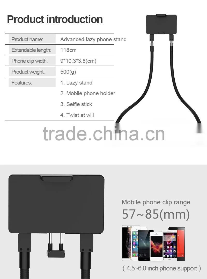 2017 Rgknse/Lcose RK-L2 Universal Long Arm Lazy Mobile Phone Stand neck Holder Flexible Bed Desk Table Bracket