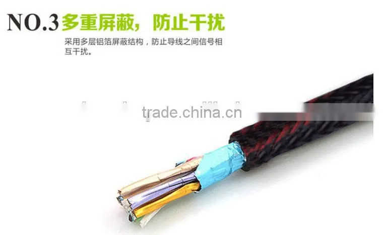 Hot selling HD Line 1.4 Edition 3D PC TV Set Top Box Projector Data Line 1.5M With Drop Shipping