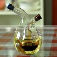 oil and vinegar glass bottle oiler vinegar separator,oil & vinegar cruet set