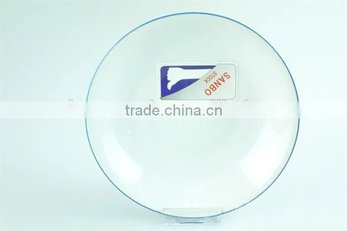 5pcs white porcelain dinner set with green rim stock,dinnerware sets