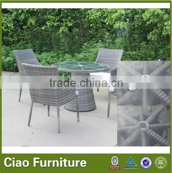 Rattan outdoor furniture grey rattan cafe round table and chair