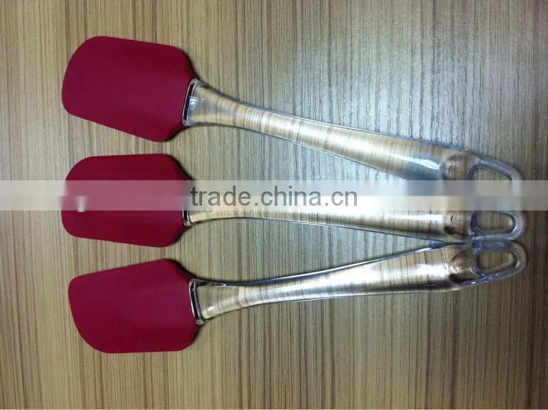 silicone spatula for baking crystal handle cake tool