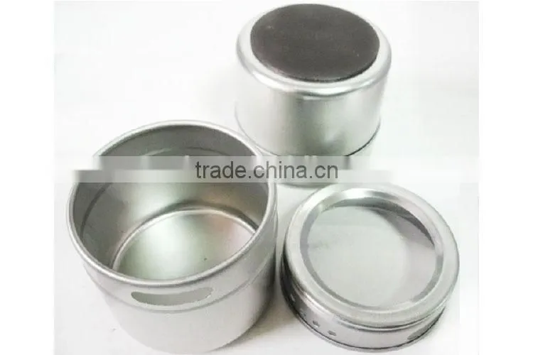 SS mini cylinder magnet tin cans for spice /herb