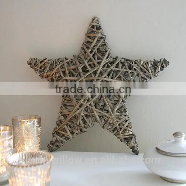 Old fashion Christmas wicker hanging tree decoration