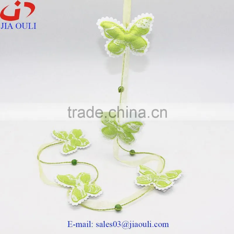 New design Easter decorations with LED light non-woven house and chimney shape hanging decorations