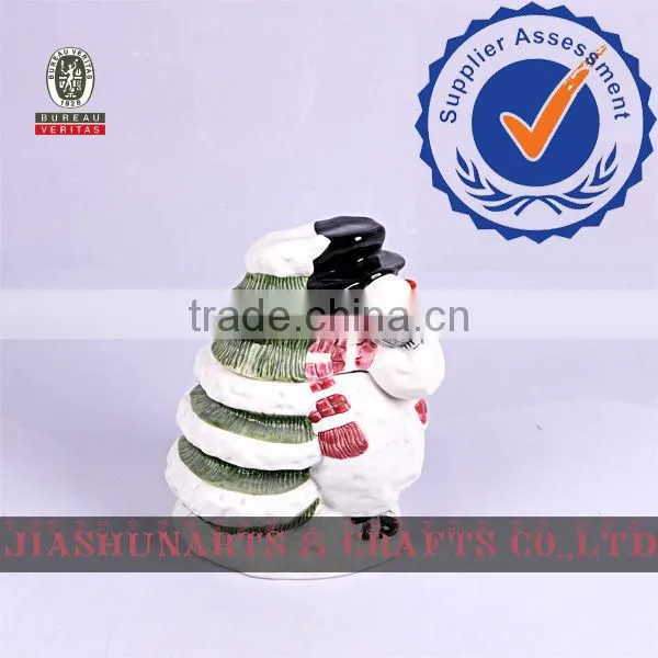 Snowman Ceramic Decorative Storage Box With Lids