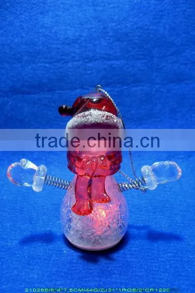 LED color changing animated acrylic snowman
