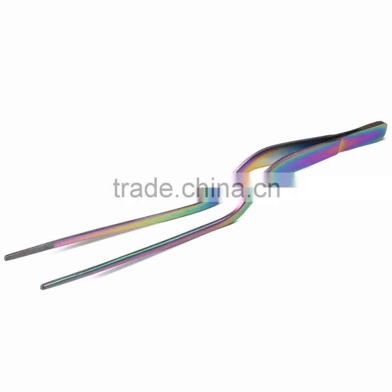 Offset Fine Tip Tweezers