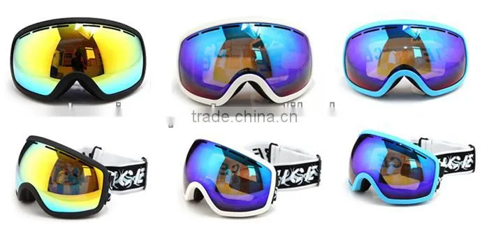TPU flexible frame custom logo ski goggles with FDA & CE certificate