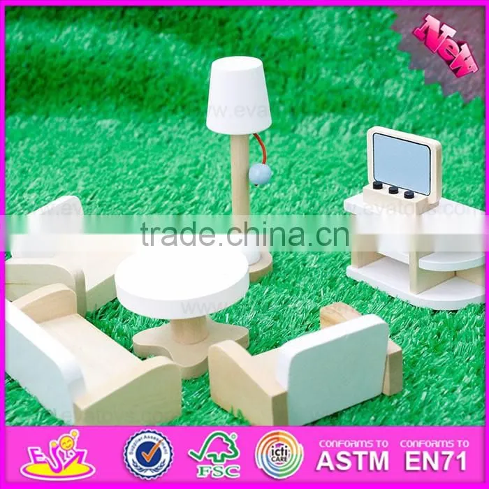 2016 newest baby wooden doll furniture, high quality kids wooden doll furniture, popular chiodren wooden doll furniture W06B048