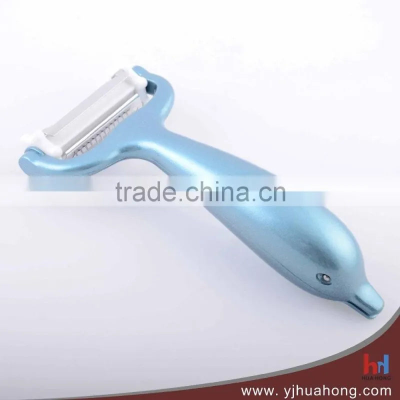 Hot Sales Colorful Innovative Design ABS Handle Stainless Steel Vegetable Peeler (HPL-56)